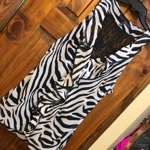 Zebra print formal tank